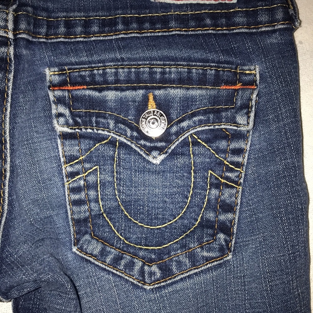 True religion jeans shorts button pockets  zippered size 28 - Picture 9 of 15